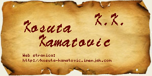 Košuta Kamatović vizit kartica